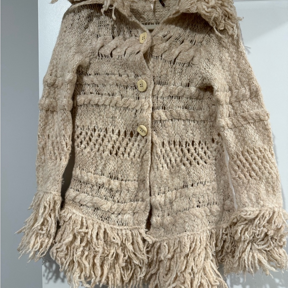 Fringe Free People Sweater Cardigan